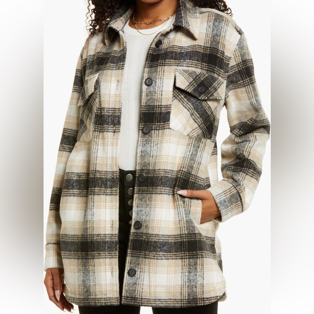 Thread & Supply Plaid Jacket - Black and Cream